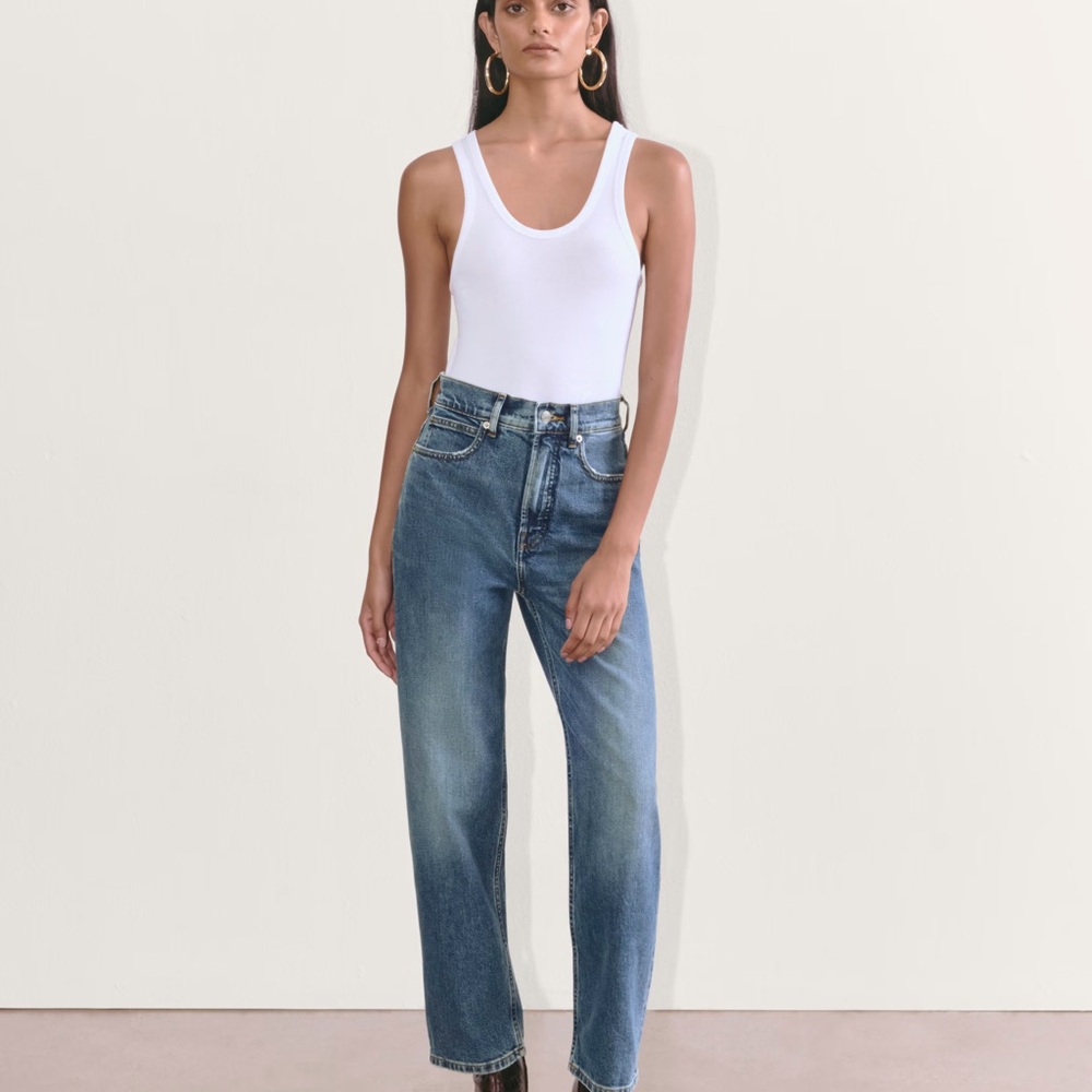 Everlane Way High Jean in Mid Indigo